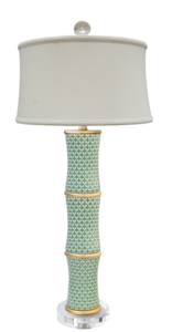 Green & White Fish Scale Bamboo Lamp Sale Cheapest