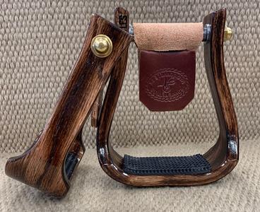 Stirrups - STP47 - Nettles 2.5" Barrel Racer Triple Finish w/ Gripper Free Shipping Deals