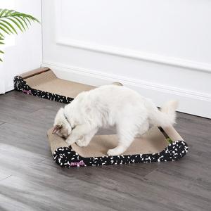 Rini Modern Cardboard Lounge Bed Cat Scratcher with Built-In Bell Toys and Catnip Cheap Very Cheap