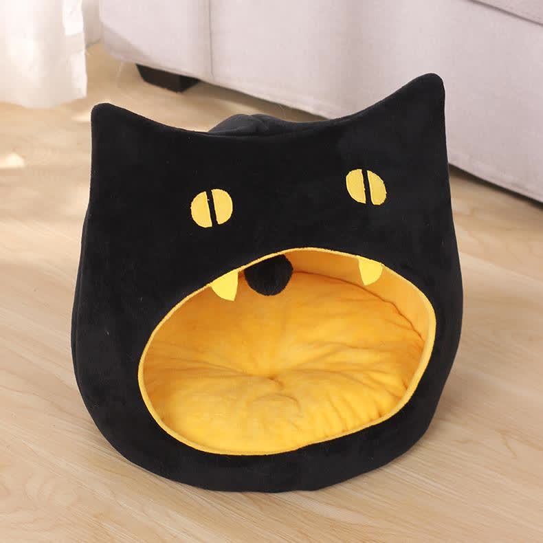 Halloween Black Cat Warm Pet Bed With Paypal Low Pice