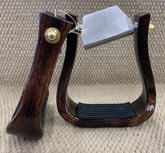 Stirrups - STP48 - Nettles 2" Barrel Racer Triple Finish w/ Gripper and Leveler The Cheapest