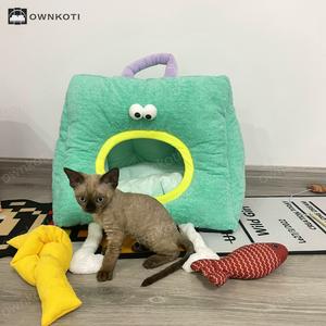 Removable Washable Semi-Closed Cat Bed Nicekicks