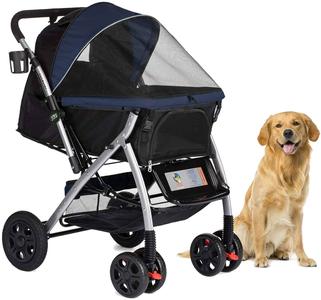 Factory Refurnished - HPZ™ PET ROVER Premium Stroller for Small/Medium/Large Dogs, Cats and Pets (Navy Blue) How Much Cheap Online
