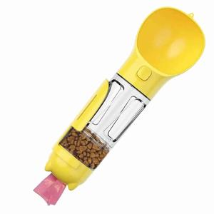 4-in-1 Water, Food, Shovel and Waste Bags Dispenser  - Yellow Cheap Brand New Unisex