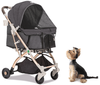 HPZ™ PET ROVER LITE Premium Light Travel Stroller for Small/Medium Dogs, Cats and Pets (Gray - 2nd Gen.) Perfect Sale Online