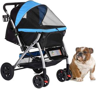 Factory Refurnished - HPZ™ PET ROVER Premium Stroller for Small/Medium/Large Dogs, Cats and Pets (Sky Blue) With Mastercard Cheap Pice