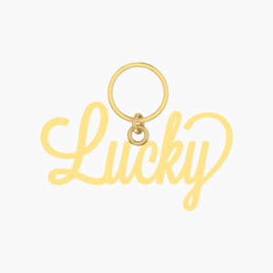 925 SILVER SCRIPT NAME PLATE CUSTOM PET ID -IN YELLOW GOLD Discount Purchase