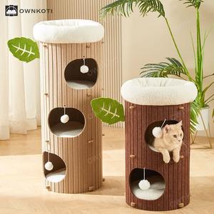 Scratch-resistant Cat Tree Condo Barrel Tower New Styles For Sale