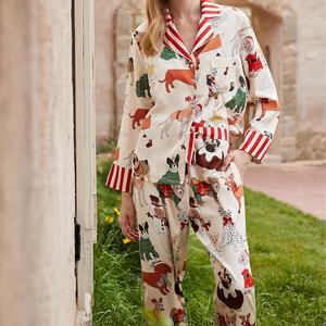 Christmas Dog Satin Soft Pajama Set Cheap Websites
