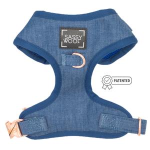 Dog Adjustable Harness - Denim Discount Online Online