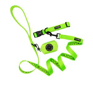 Collar Three Piece Bundle - Neon Green Free Shipping Fake
