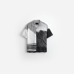 Black Wave Camp Collar Recommend Sale Online