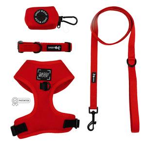 Dog Four Piece Bundle - Neon Red Low Cost For Sale