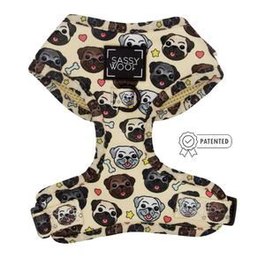 Dog Adjustable Harness - It's a Pug's Life Huge Surprise Cheap Online