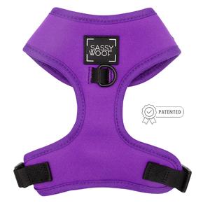 Dog Adjustable Harness - Neon Purple Pictures Online