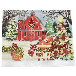 Winter Barn with Horse Discount Authentic Online