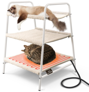 3-Story Heated Cat Bed, Sturdy & Fluffy Washable Pet Bed Pad with Waterproof Heating Electric Warming Mat Blanket Heater for Kitten Senior Cat Clearance New Arrival