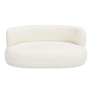 Shep - Curved Dog Sofa Bed Medium - Ivory White Outlet For Sale