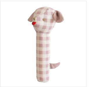 Puppy Squeaker Rose Check Linen Supply