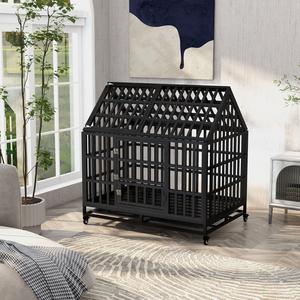 Heavy Duty Dog Cage Pet Crate With Roof - Black Looking For Online