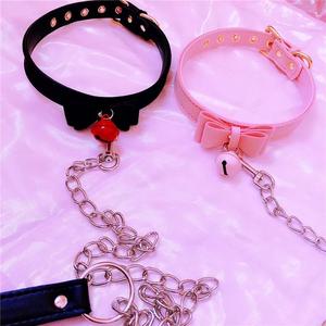 Bow Jingle Bell Collar & Leash Discount Brand New Unisex
