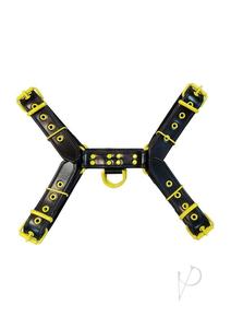 Leather O T Harness Blk/ylw Lg Real Sale Online