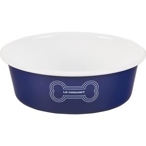Le Creuset 6 cup Large Dog Bowl - Dark Blue Outlet For Sale