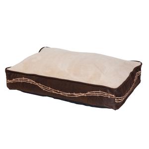 Barbwire Embroidered Dog Bed - Plush Faux Suede, Water-Resistant & Stylish Rustic Decor for Pets From China Free Shipping Low Pice