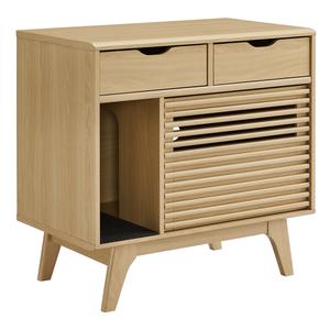 Render Mid-Century Cat Litter Cabinet with Retractable Door and Storage Drawers Clearance Cheapest Pice