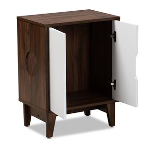 Romy Stylish Mid-Century Modern Cat Litter Box Cover House with Two Doors and Cozy Design Popular Sale Online
