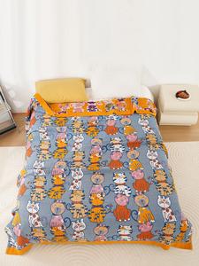 100%Cotton Queen Bedcover Cur Cat Sofa Blanket Comfortable Online