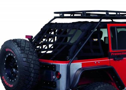 Warrior 2007-2017 Jeep Jk 2 Door Rear Cage Netting 40501 Sale 100% Original