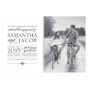 Black and White Engagement Announcement Buy Cheap 100% Original