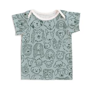 Short-Sleeve Lap Tee - Dogs Pale Blue Discount Classic