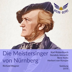 Wagner: Die Meistersinger von Nürnberg - Ridderbusch, Kollo, Janowitz, Schreier, Lagger, Leib, Meyer; Karajan.  Salzburg, 1974 Outlet Supply