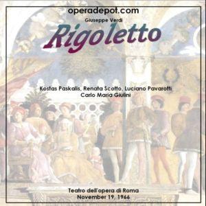 Verdi: Rigoletto - Scotto, Pavarotti, Paskalis, Washington, Clabassi; Giulini.  Roma, 1966 Sale Geniue Stockist