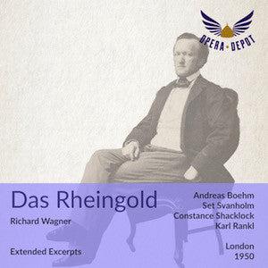 Wagner: Das Rheingold (Extended Excerpts) - Boehm, Shacklock, Svanholm, Weber, Klein, Turner; Rankl. London, 1950 Original For Sale