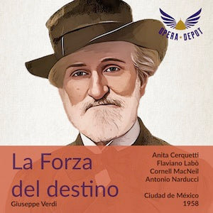 Verdi: La Forza del destino - Cerquetti, Labò, MacNeil, Zaccaria, Corena; Narducci. Mexico City, 1958 Free Shipping Online