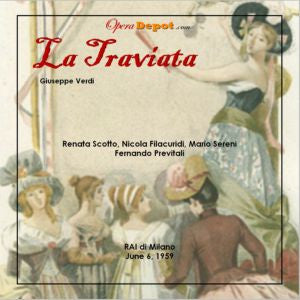 Verdi: La Traviata - Scotto, Filacuridi, Sereni; Previtali. Milano, 1959 Free Shipping Popular