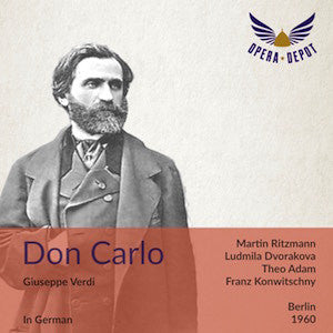 Verdi: Don Carlo (In German) - Ritzmann, Dvorakova, Müller-Bütow, Adam, Frei; Konwitschny. Berlin, 1960 Nicekicks