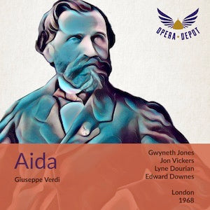 Verdi: Aida - Jones, Vickers, Dourian, Shaw, Rouleau; Downes.  London, 1968 Free Shipping Manchester Great Sale