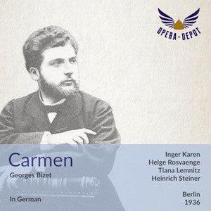 Bizet: Carmen (In German) - Karen, Rosvaenge, Lemnitz, Bockellmann; Steiner. Berlin, 1936 Sale Cheap Pices