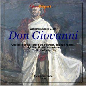 Mozart: Don Giovanni - Bacquier, Stich-Randall, Panerai, Alva, Vartenissian, Adani; Erede. Aix-en-Provence, 1960 Discount Fashion Style
