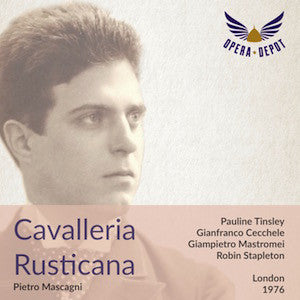 Mascagni: Cavalleria Rusticana - Tinsley, Cecchele, Mastromei, Begg, Knight; Stapleton. London, 1976 Discount Pices