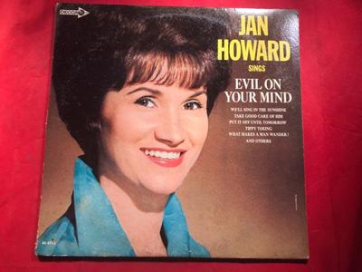 Jan Howard - Sings Evil On Your Mind (LP, Album, Mono, RP) Cheap Good Selling