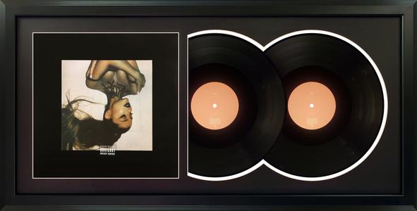 Ariana Grande Thank you, Next Genuine Double Vinyl Records & Cover Professionally Framed 17.5 x 34.5 Wall Display with a Black Mat Sast Cheap Pice