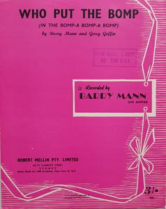 Mann, Barry - Who Put The Bomp Discounts Sale Online