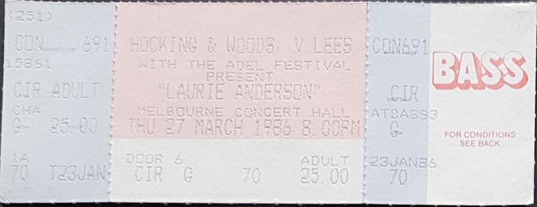 Anderson, Laurie - 1986 Latest Cheap Online
