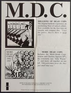MDC - Millions Of Dead Cops / More Dead Cops 100% Guaranteed