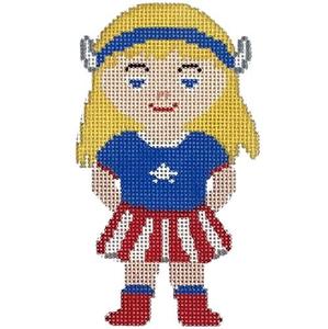Mini Superheroine in Blue/Red Low Pice